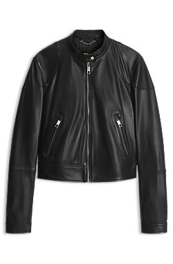 Regular-fit jacket in nappa leather