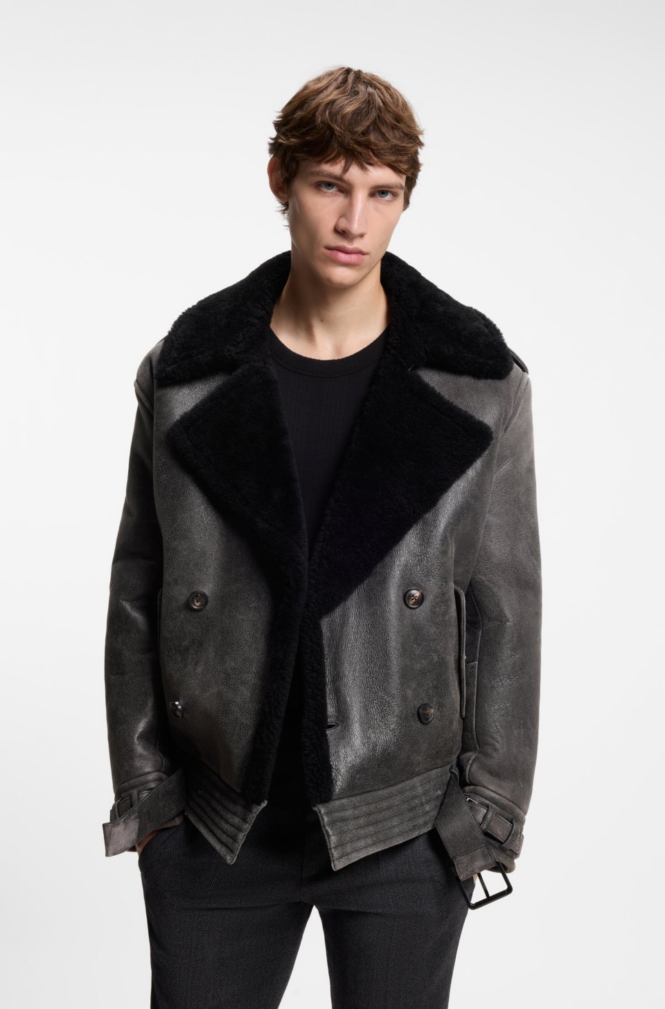 x entire studios relaxed-fit leather jacket
