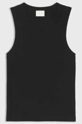 HUGO x entire studios ribbed vest top, Black