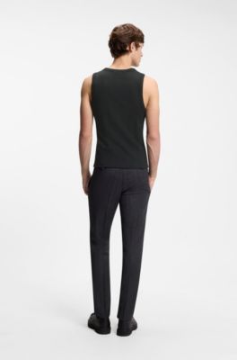 HUGO x entire studios ribbed vest top, Black