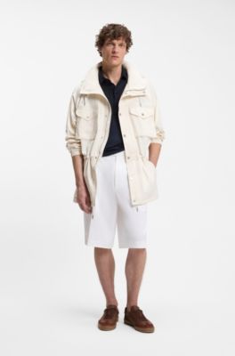 Short BOSS BY BECKHAM en coton, Blanc