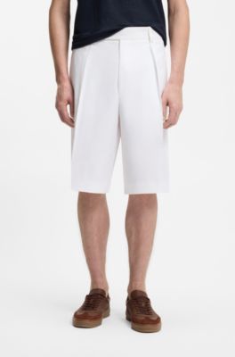 BOSS BY BECKHAM Shorts aus Baumwolle, Wei&szlig;