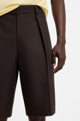 BOSS BY BECKHAM Shorts aus Baumwolle, Braun