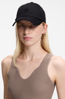 Cotton cap with Double B logo detail, Black