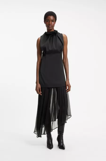 HUGO x entire studios satin and chiffon dress