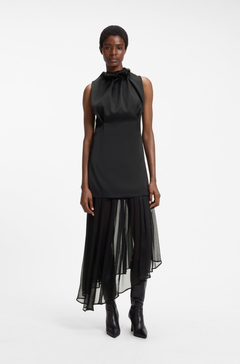 x entire studios satin and chiffon dress