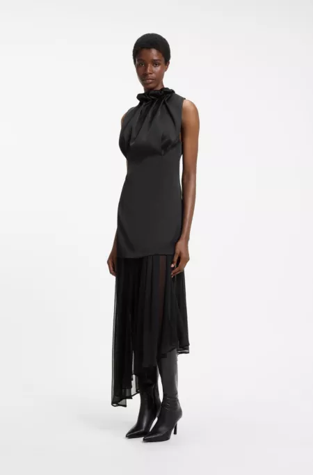 HUGO x entire studios satin and chiffon dress