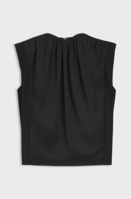 HUGO x entire studios satin top, Black