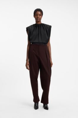 HUGO x entire studios top en satin, Noir