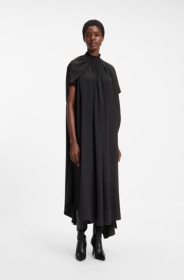 HUGO x entire studios cape dress, Black