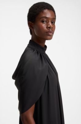 HUGO x entire studios cape dress, Black