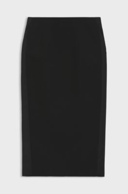 HUGO x entire studios pencil skirt in mixed materials, Black