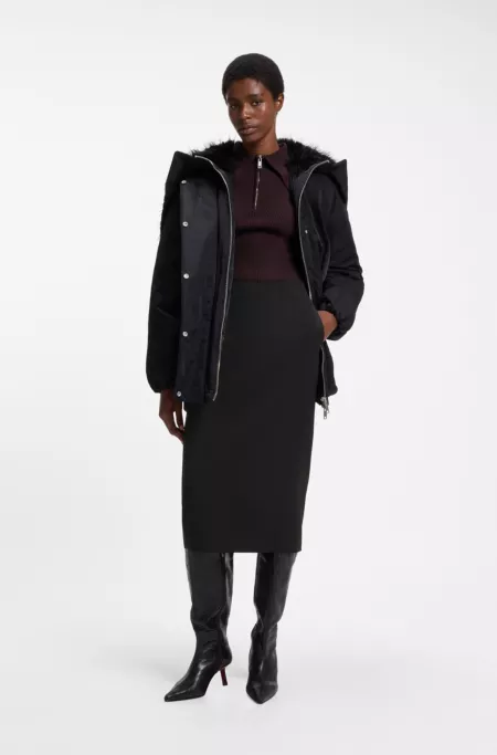 HUGO x entire studios pencil skirt in mixed materials
