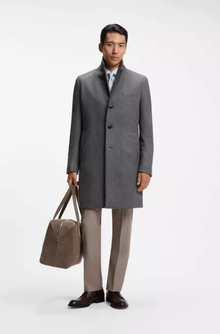 Suede holdall with embossed logo