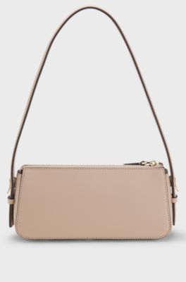 Crossbody bag with logo lettering, light pink