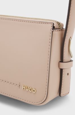 Crossbodytas met logoletters, Lichtroze