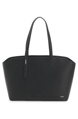 Tote bag with logo lettering, Black