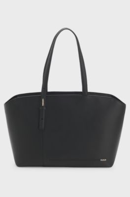 Tote bag with logo lettering, Black