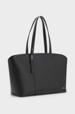Tote bag with logo lettering, Black