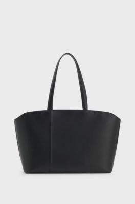 Tote bag con scritta del logo, Nero
