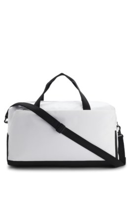 Boss Holdall in structured fabric with logo and signature stripe ryggsäckar & väskor herr – bild 3