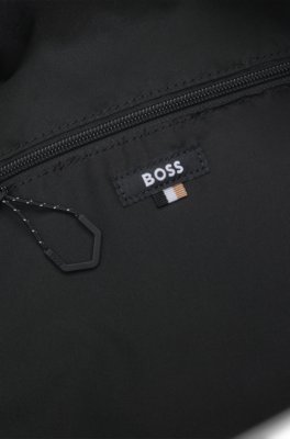 Boss Holdall in structured fabric with logo and signature stripe ryggsäckar & väskor herr – bild 5