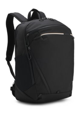 Boss Backpack in structured fabric with logo and signature stripe ryggsäckar & väskor herr – bild 4