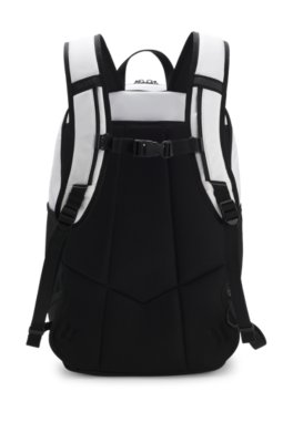 Boss Backpack in structured fabric with logo and signature stripe ryggsäckar & väskor herr – bild 3