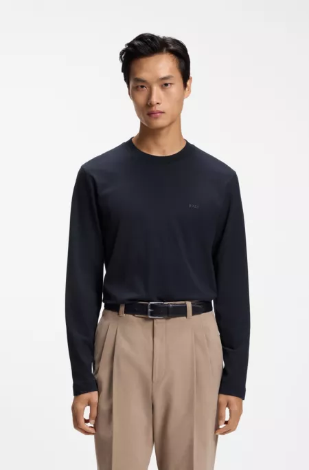 Long-sleeved T-shirt in cotton with logo detail