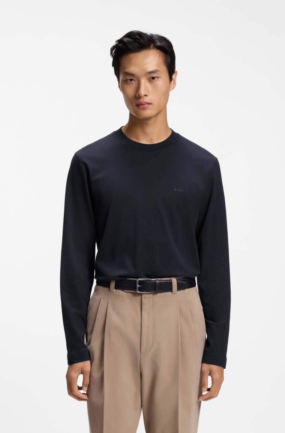 Long-sleeved T-shirt in cotton with logo detail