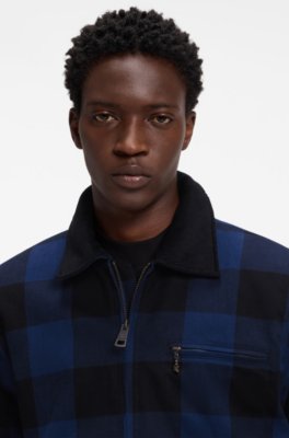 Padded jacket in Glen-check cotton flannel 3