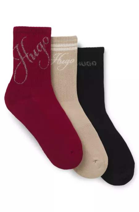 Three-pack of quarter-length socks