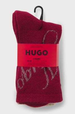 Three-pack of quarter-length socks, Patterned