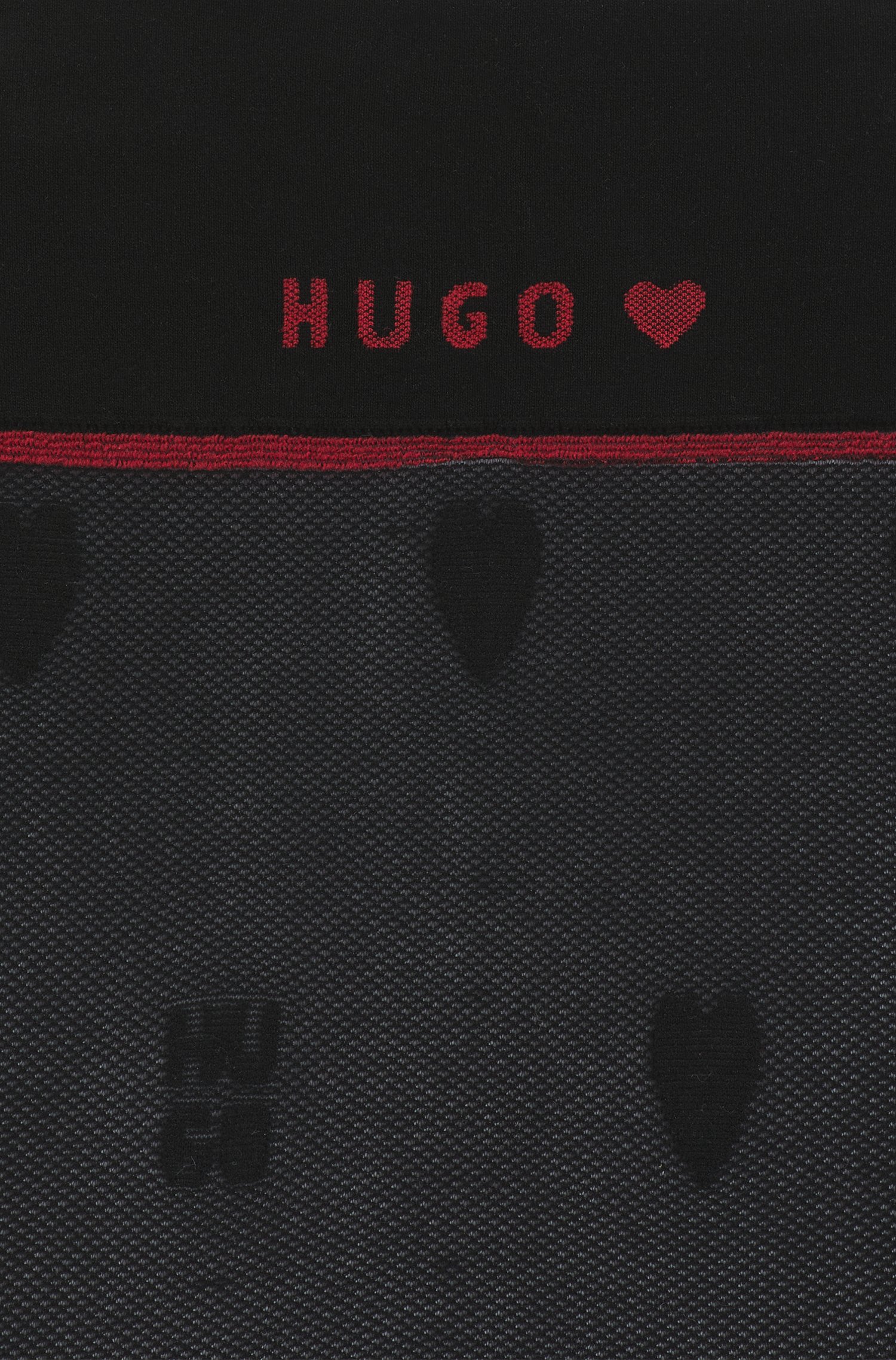 Hugo Patterned micronet tights with logo waistband dam – bild 4