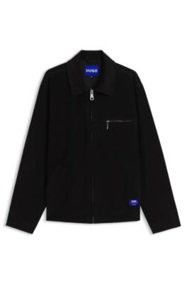 Corduroy zip-front jacket with chest pocket 4