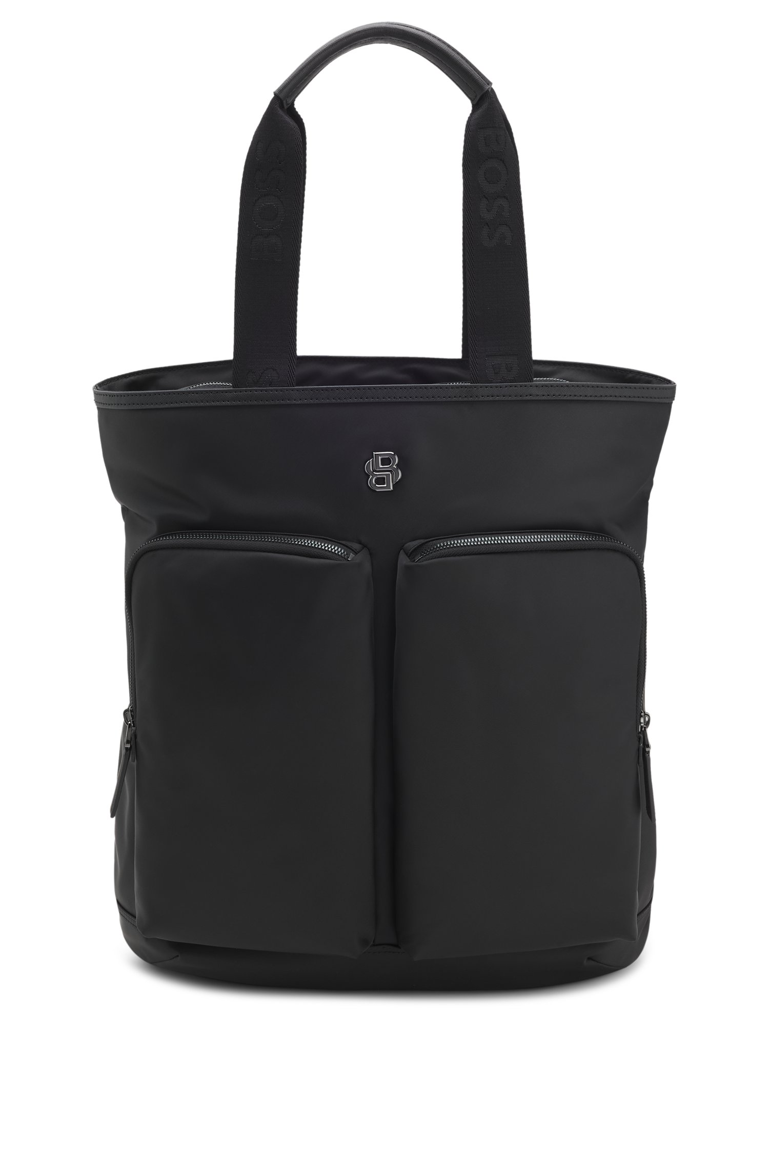 Boss Tote backpack with Double B monogram trim ryggsäckar herr
