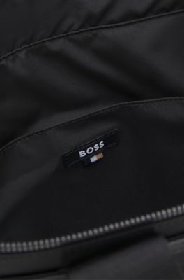 Tote backpack with Double B monogram trim, Black