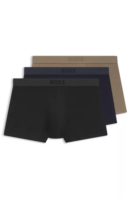 Three-pack of trunks in stretch fabric