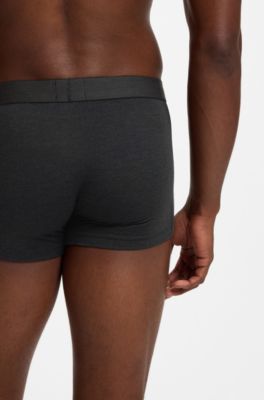 Three-pack of trunks in stretch fabric, Grey / Blue / Beige