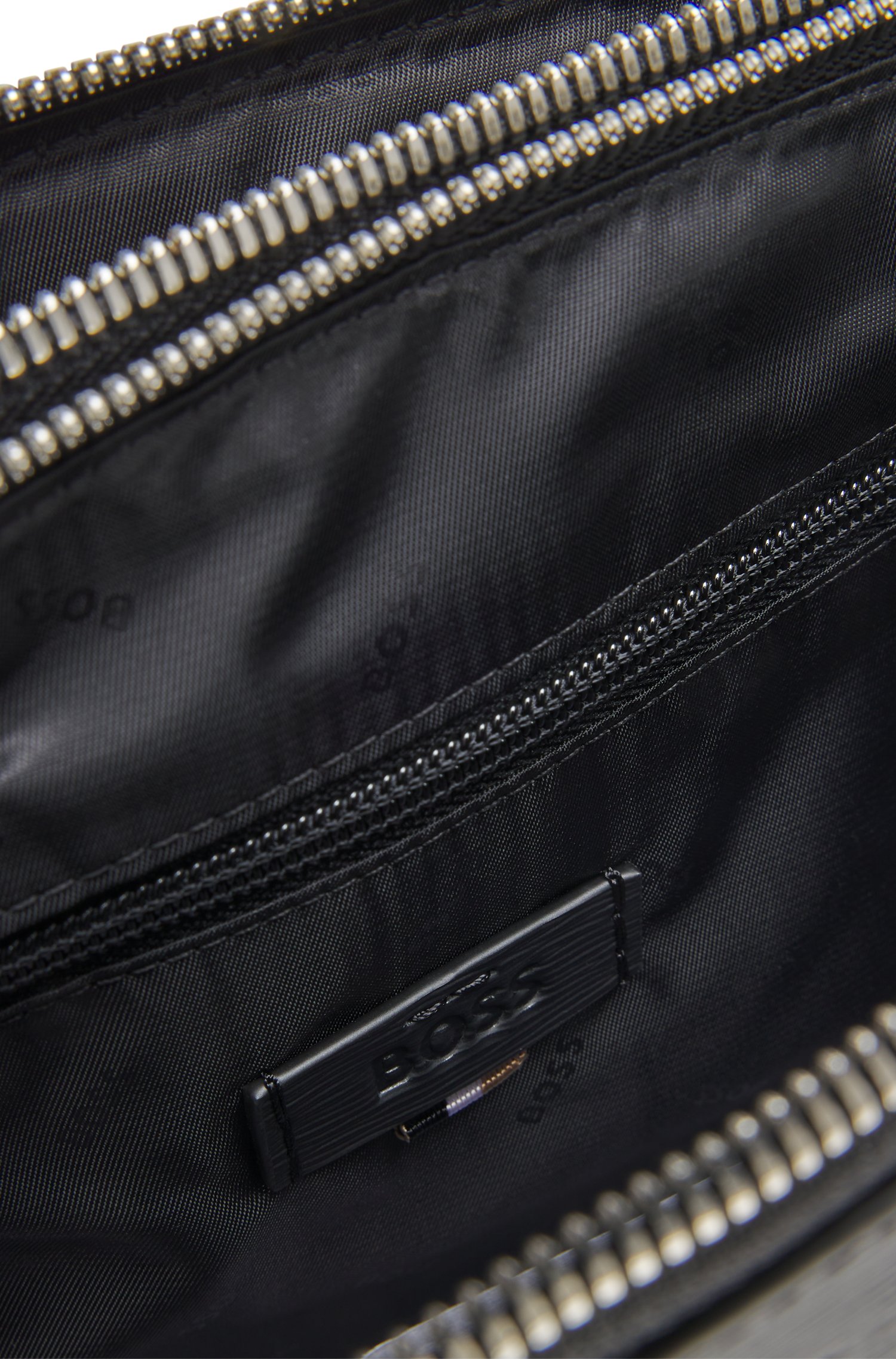 Boss Embossed-leather document case with silver-tone hardware portföljer & datorväskor herr – bild 5