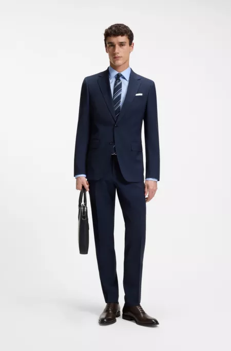 Embossed-leather document case with silver-tone hardware