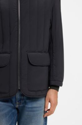 BOSS BY BECKHAM jacket with corduroy collar, Dark Blue