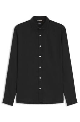 Regular-fit shirt in washed linen 1