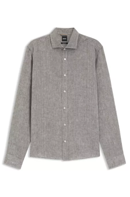 Chemise Regular en lin lavé