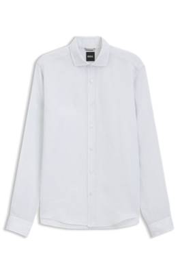 Regular-fit shirt in washed linen 1