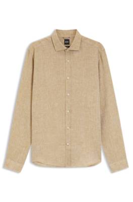 Regular-fit shirt in washed linen 1