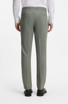 Two-piece extra-slim-fit suit in patterned fabric, Green