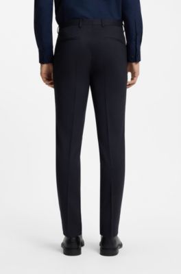 Abito due pezzi extra slim fit in tessuto a motivi, Blu scuro