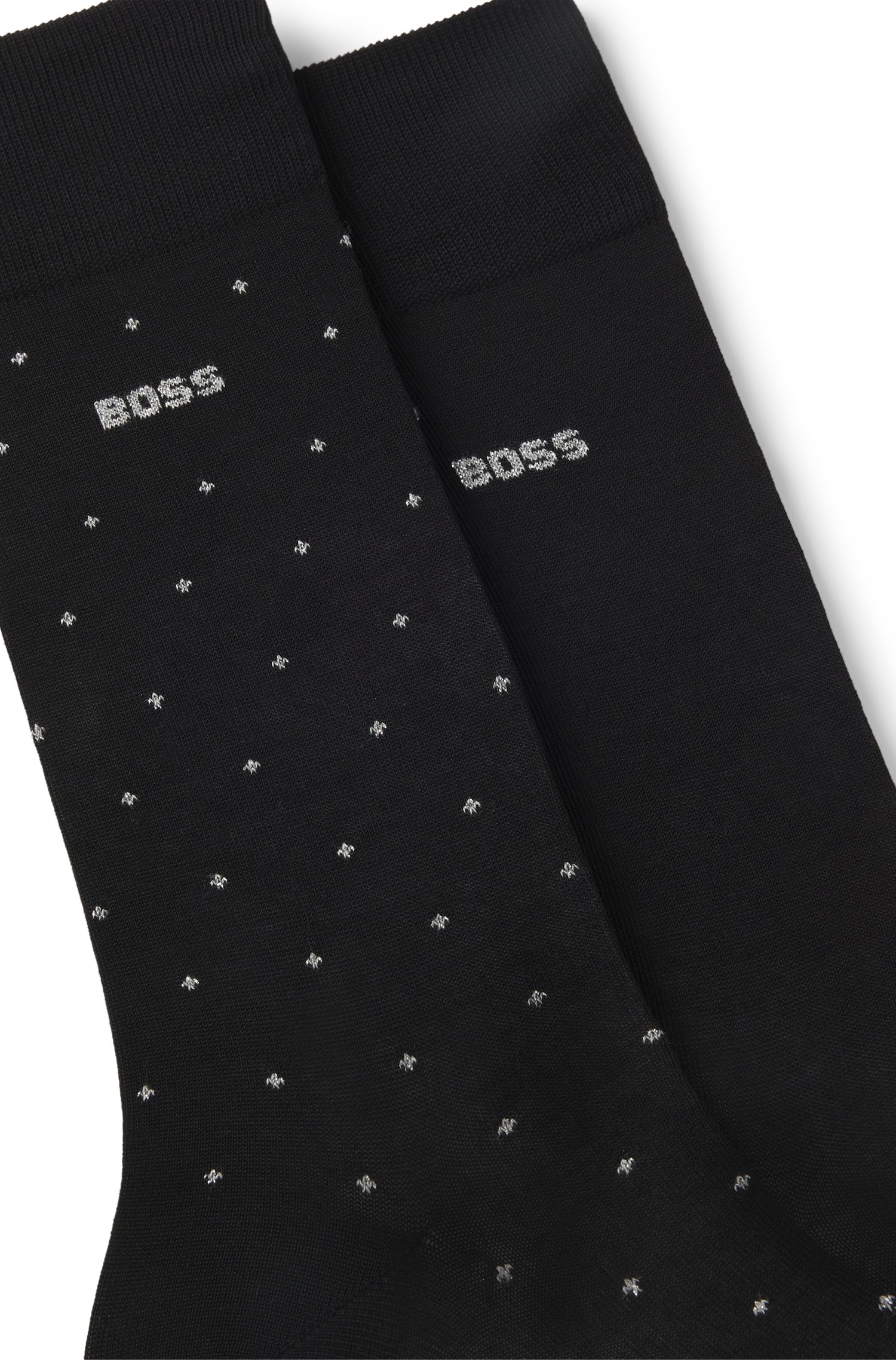 Boss Gift-boxed two-pack of socks with metallic thread strumpor herr – bild 2
