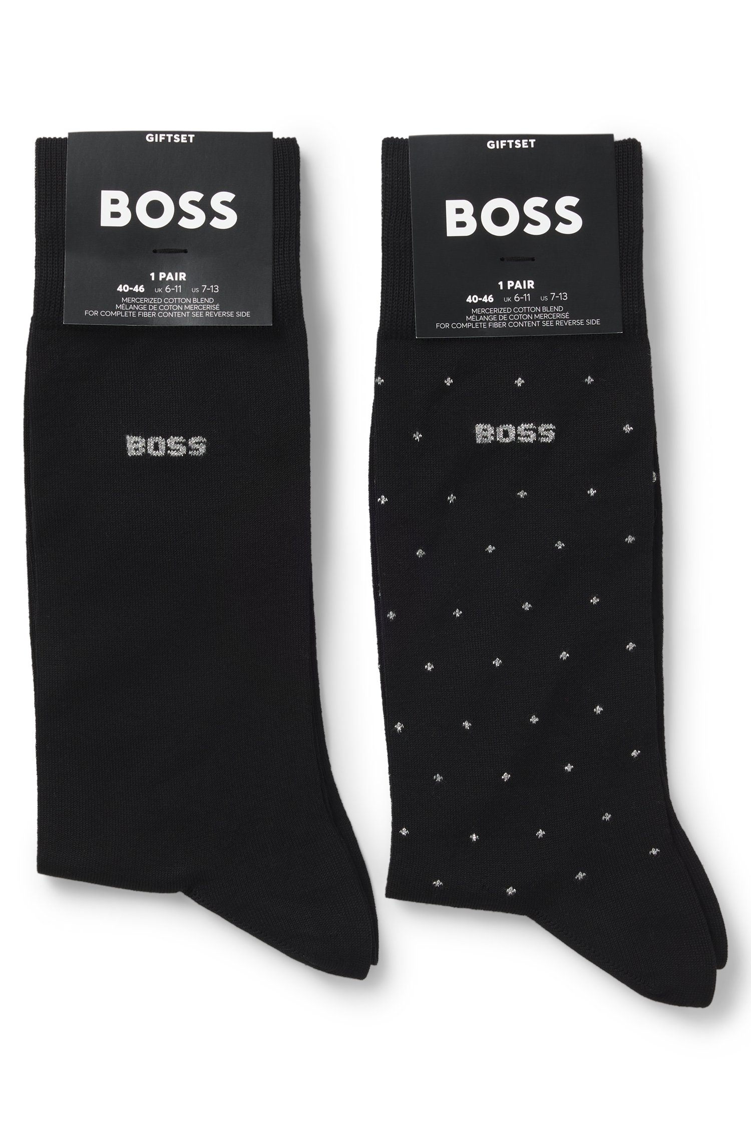 Boss Gift-boxed two-pack of socks with metallic thread strumpor herr – bild 3